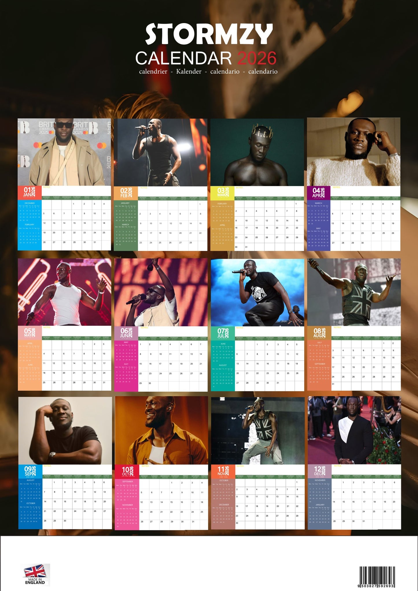 Stormzy Music Calendar 2026 – M-PRA Range