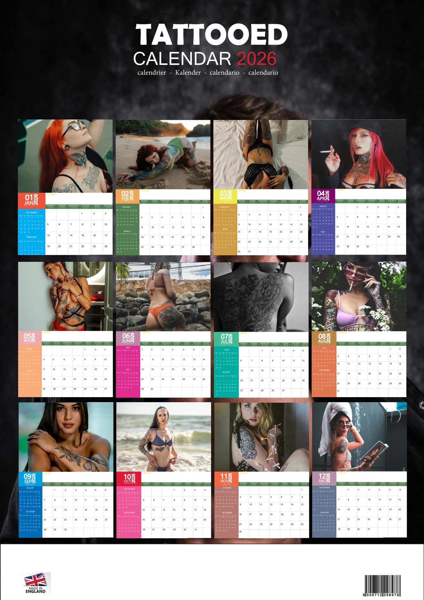 Tattooed Women Calendar 2026 – M-PRA Range