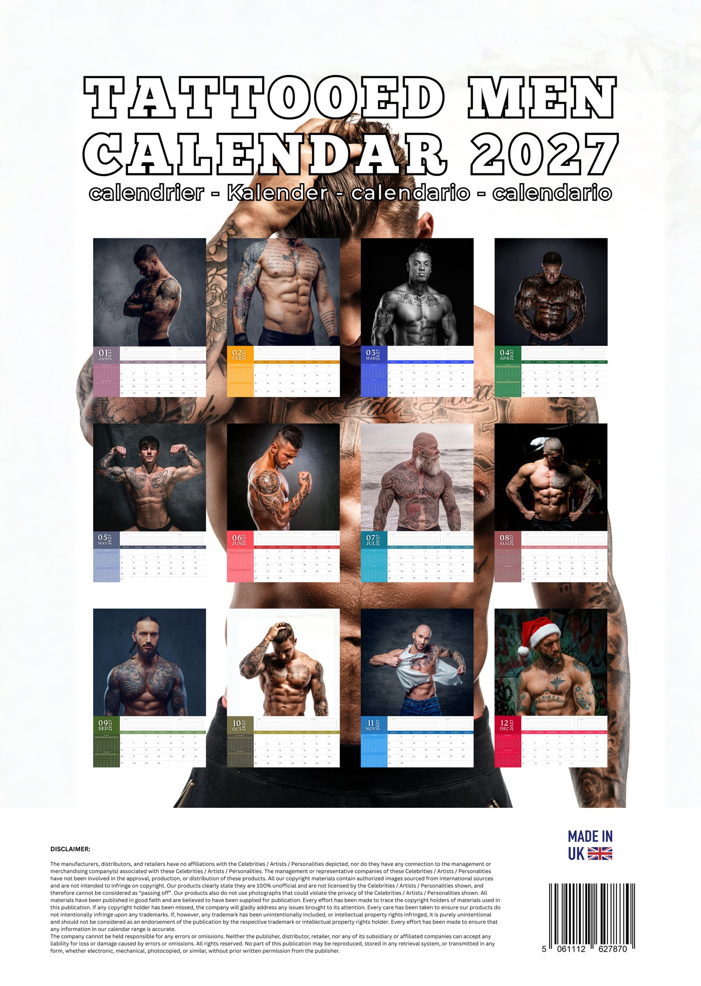 Tattooed Men Calendar 2027 – M-PRA Range