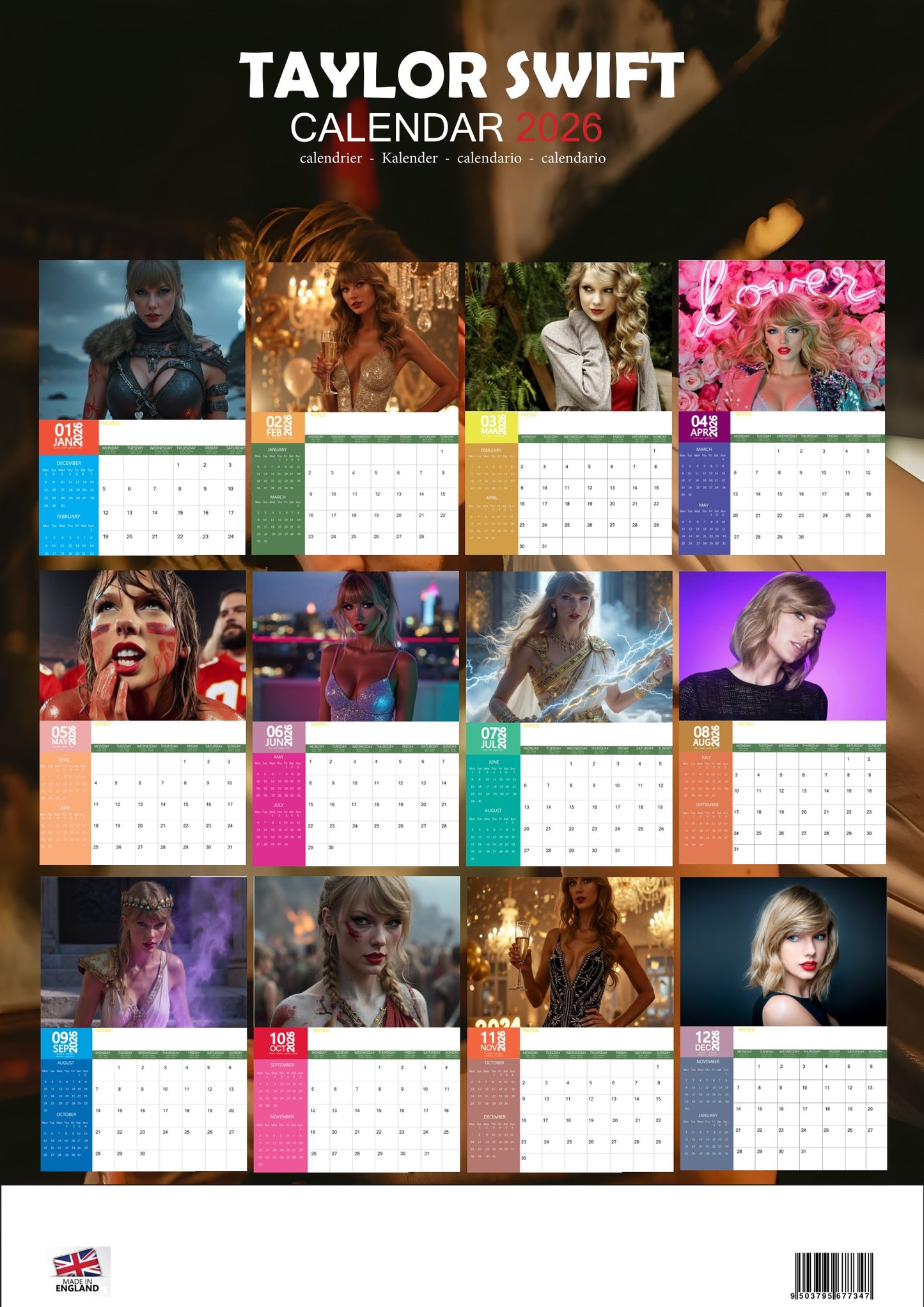 Taylor Swift Music Calendar 2026 – M-PRA Range