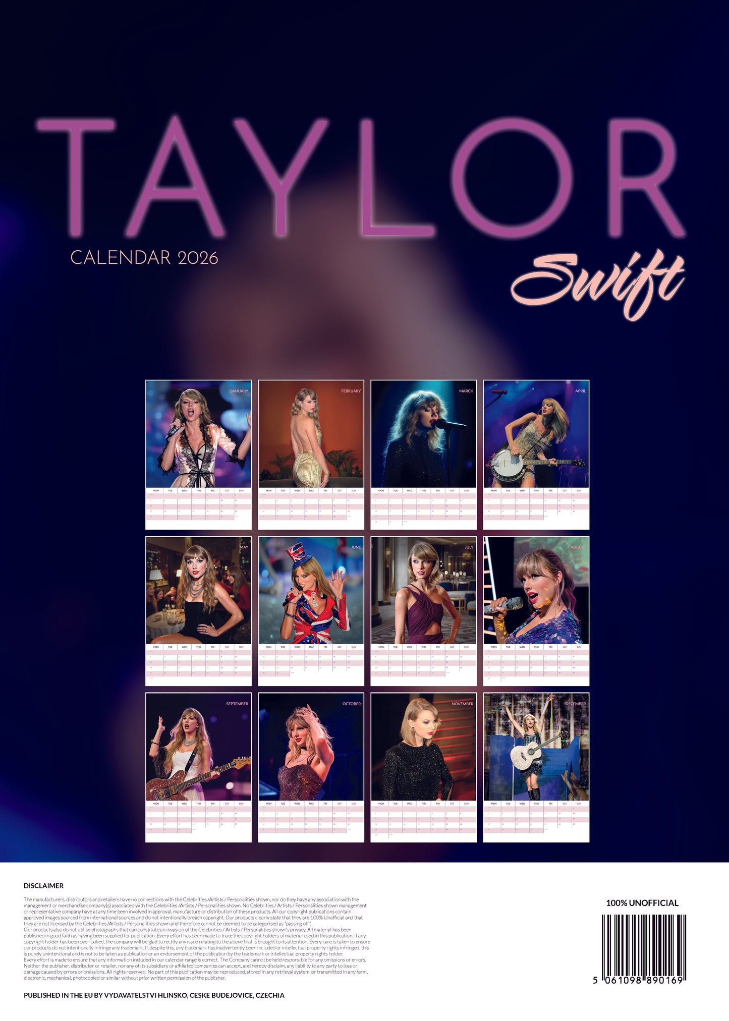 Taylor Swift Calendar 2026 – RR Range