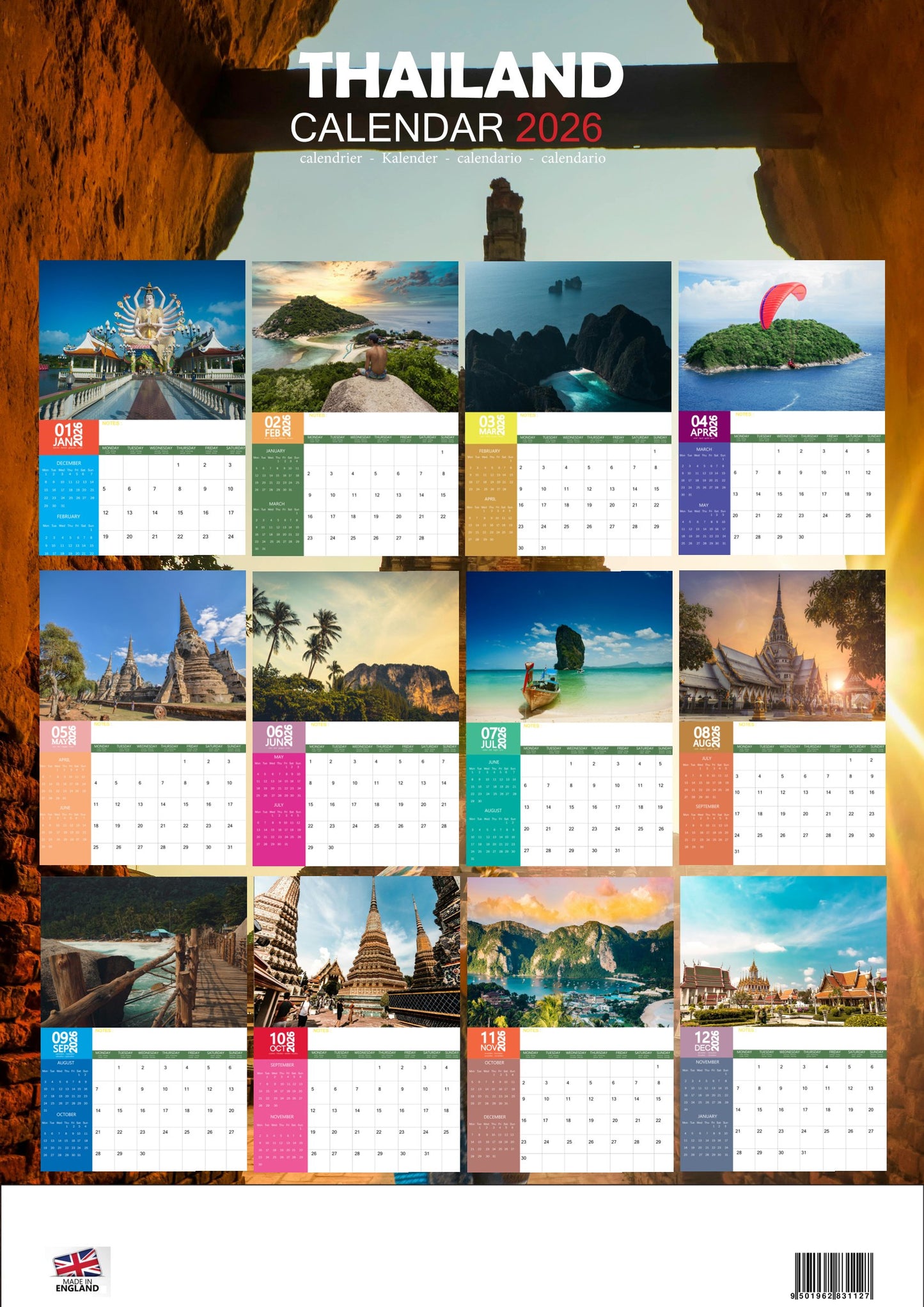 Thailand Calendar 2026 – M-PRA Range