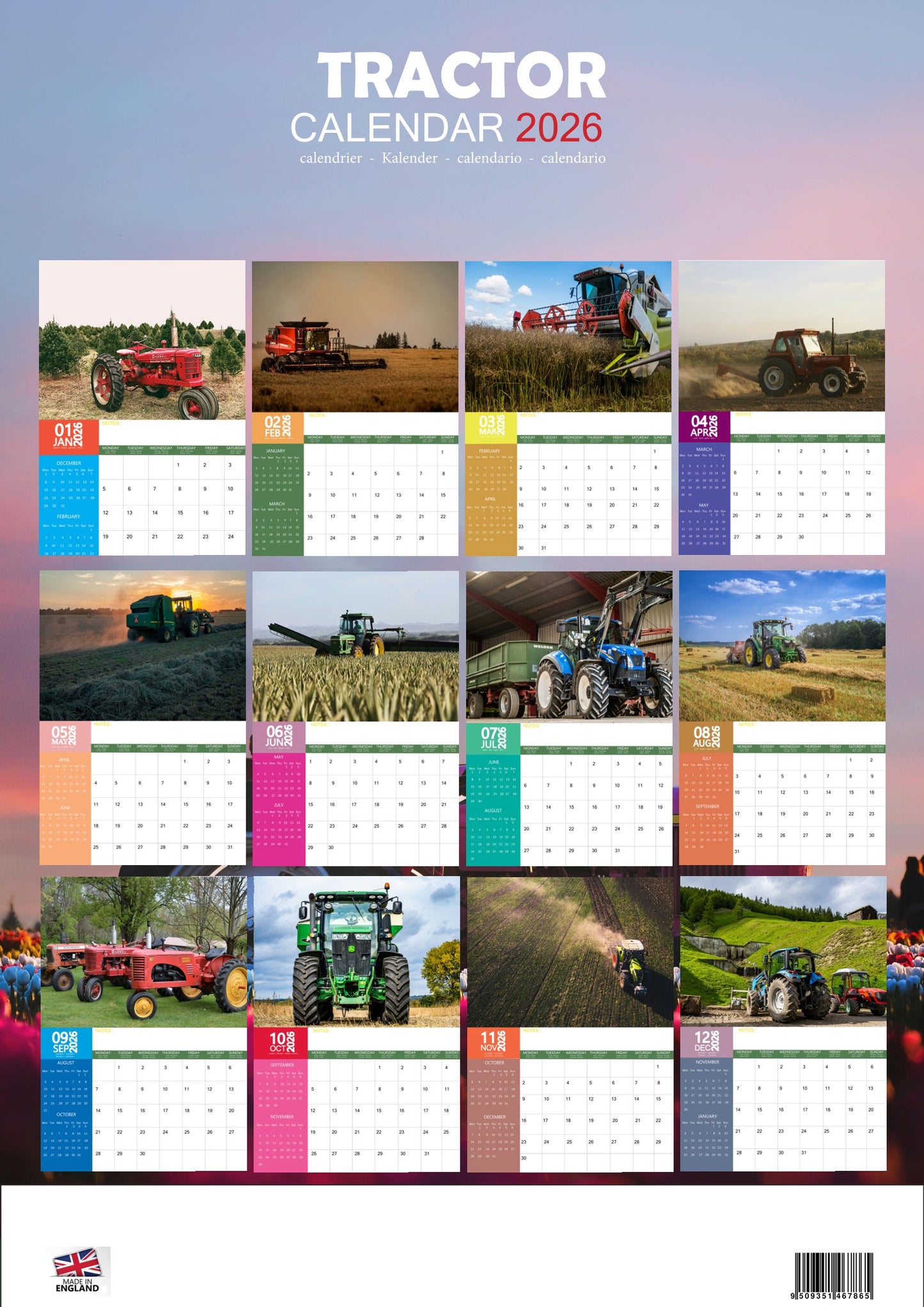 Tractor Transport Calendar 2026 – M-PRA Range