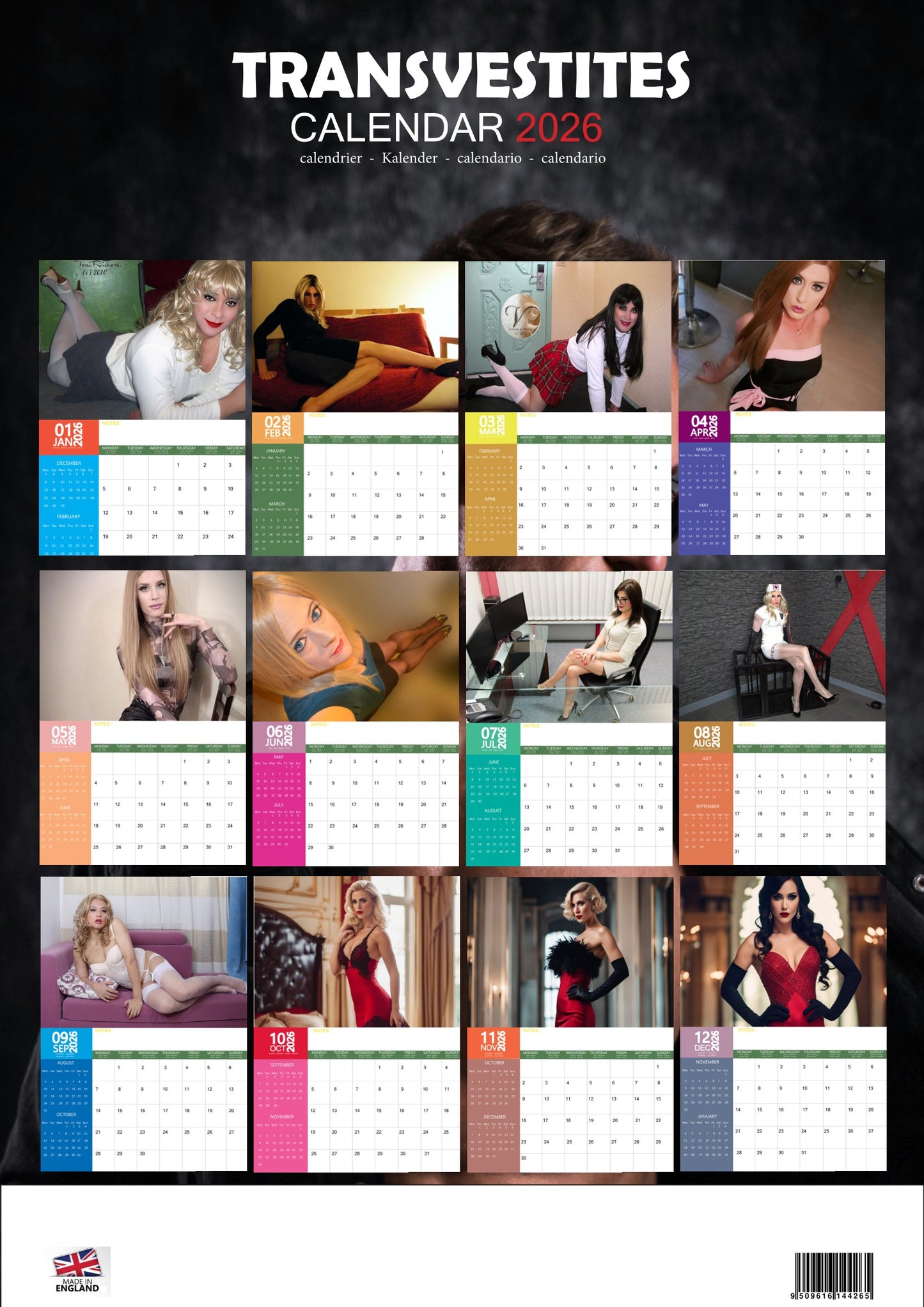 Transvestites Calendar 2026 – M-PRA Range