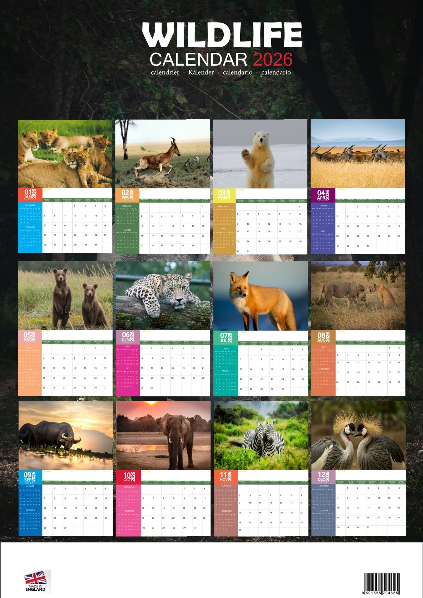 Wildlife Calendar 2026 – M-PRA Range