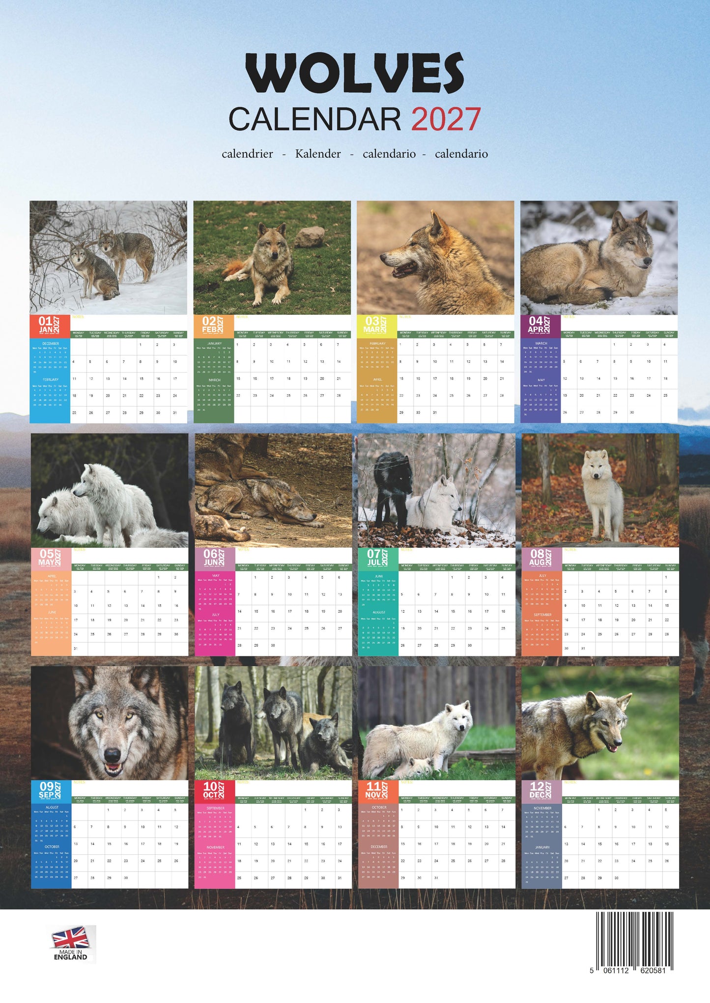 Wolves Calendar 2027 – M-PRA Range