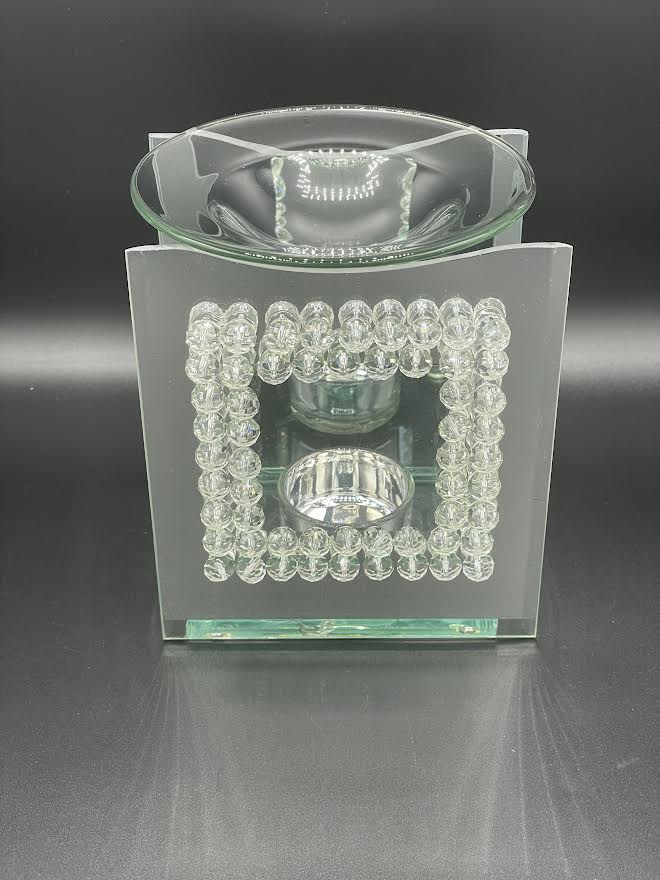 Square Mirror Finish Tea Light Wax Burner