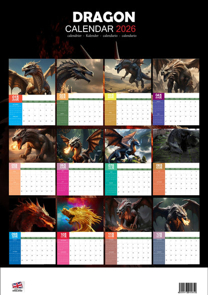 Dragon Fantasy Art Calendar 2026 – M-PRA Range