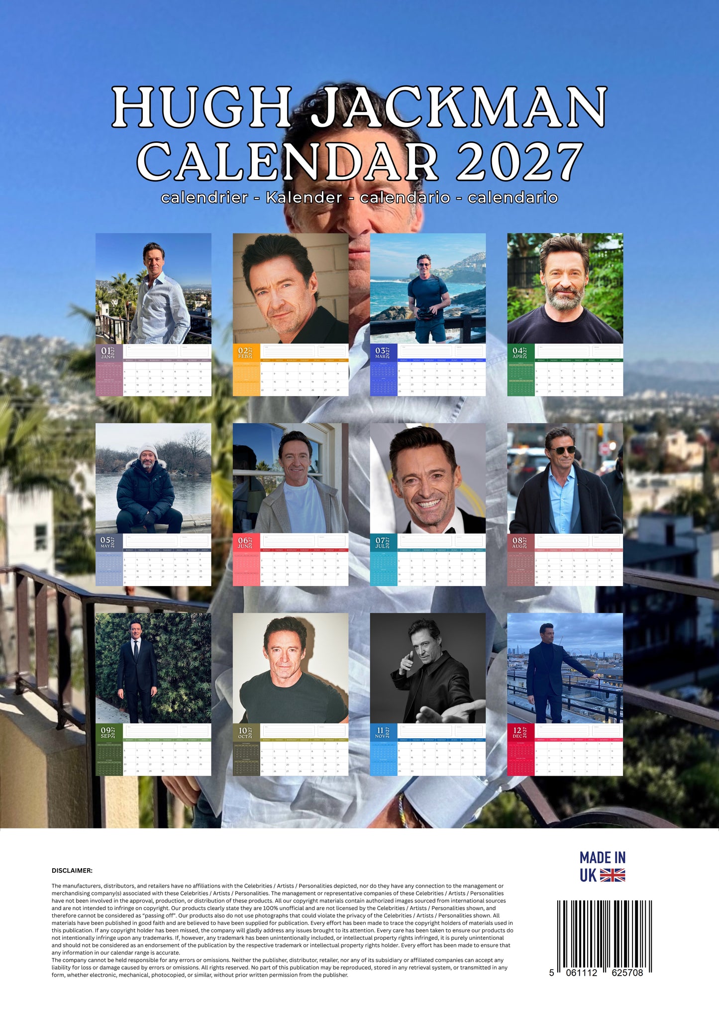Hugh Jackman Celebrity Calendar 2027 – M-PRA Range