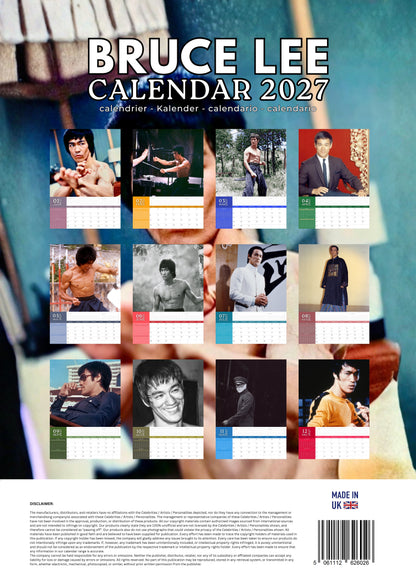 Bruce Lee Celebrity Calendar 2027 – M-PRA Range