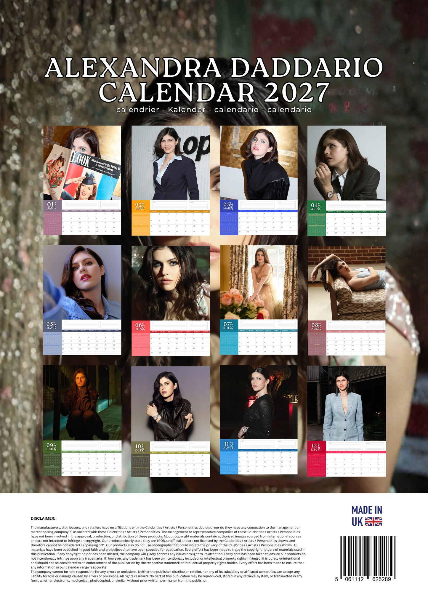 Alexandra Daddario Calendar 2027 – M-PRA Range