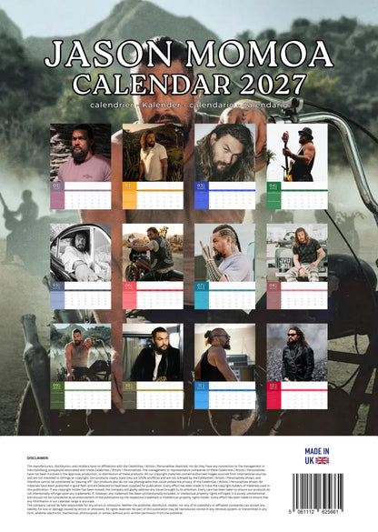Jason Momoa Celebrity Calendar 2027 – M-PRA Range