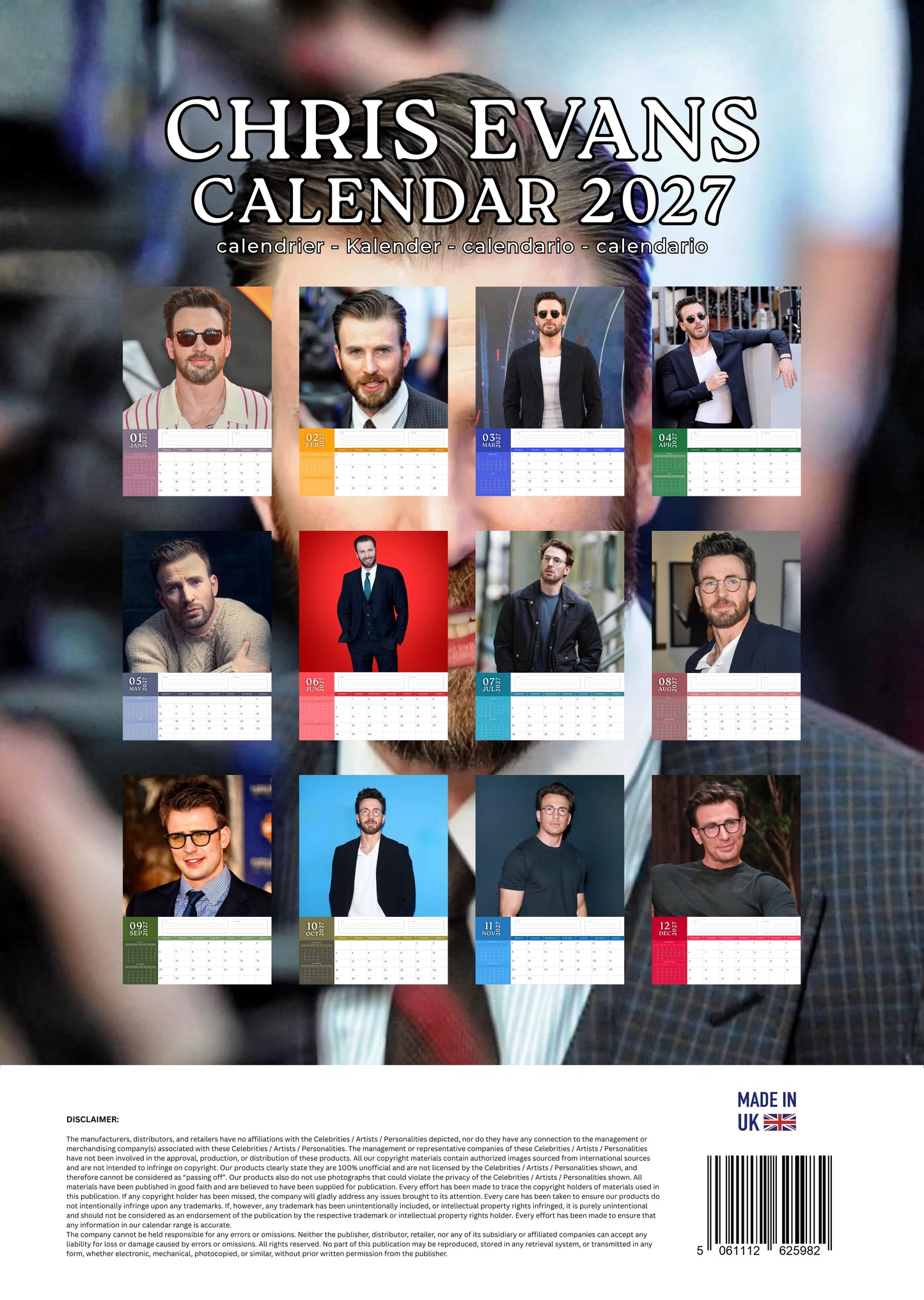 Chris Evans Calendar 2027 – M-PRA Range