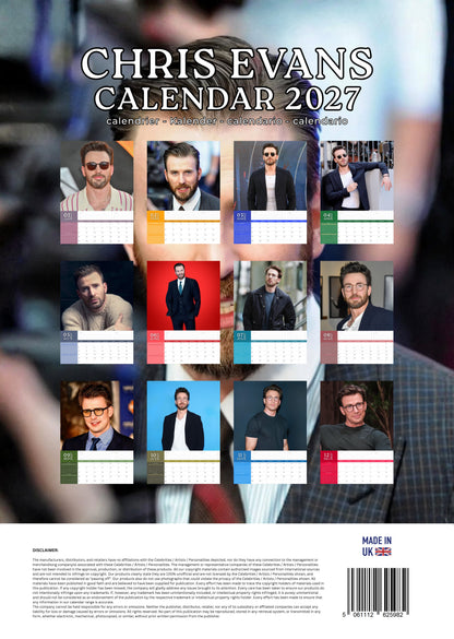 Chris Evans Calendar 2027 – M-PRA Range