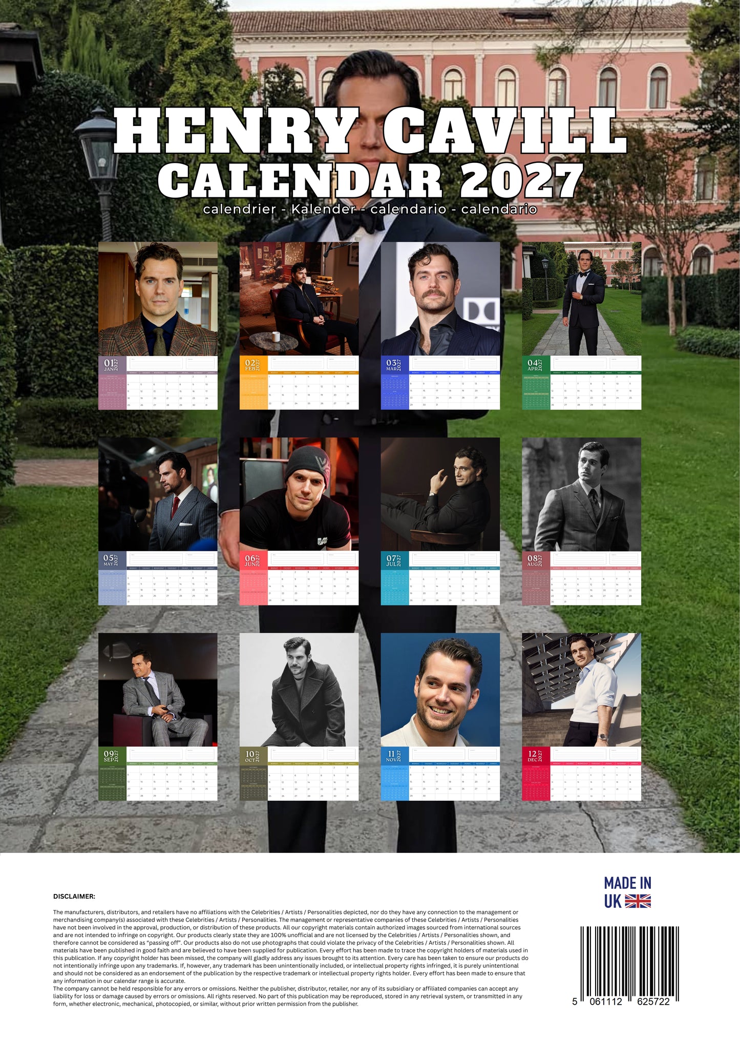 Henry Cavill Celebrity Calendar 2027 – M-PRA Range