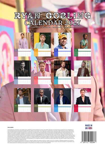 Ryan Gosling Celebrity Calendar 2027 – M-PRA Range