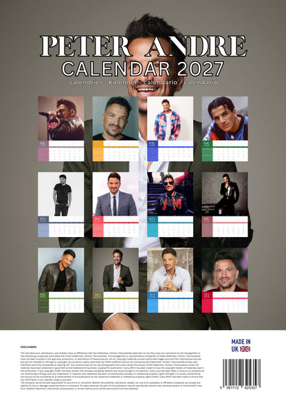 Peter Andre Celebrity Calendar 2027 – M-PRA Range
