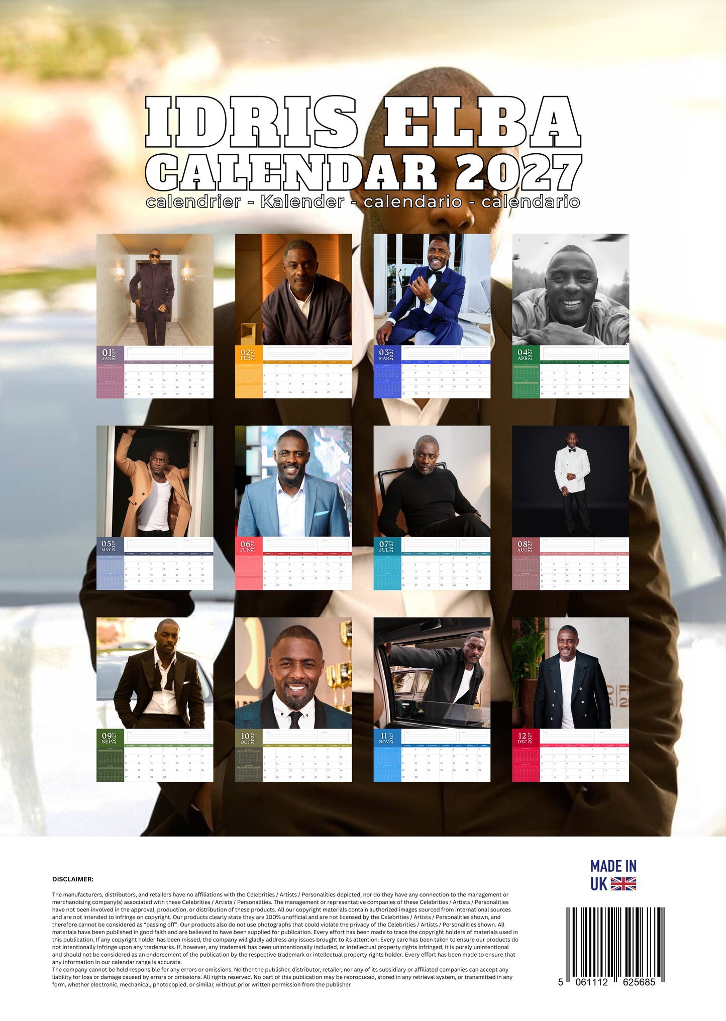 Idris Elba Celebrity Calendar 2027 – M-PRA Range