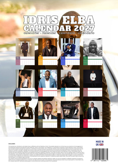 Idris Elba Celebrity Calendar 2027 – M-PRA Range