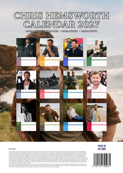 Chris Hemsworth Celebrity Calendar 2027 – M-PRA Range