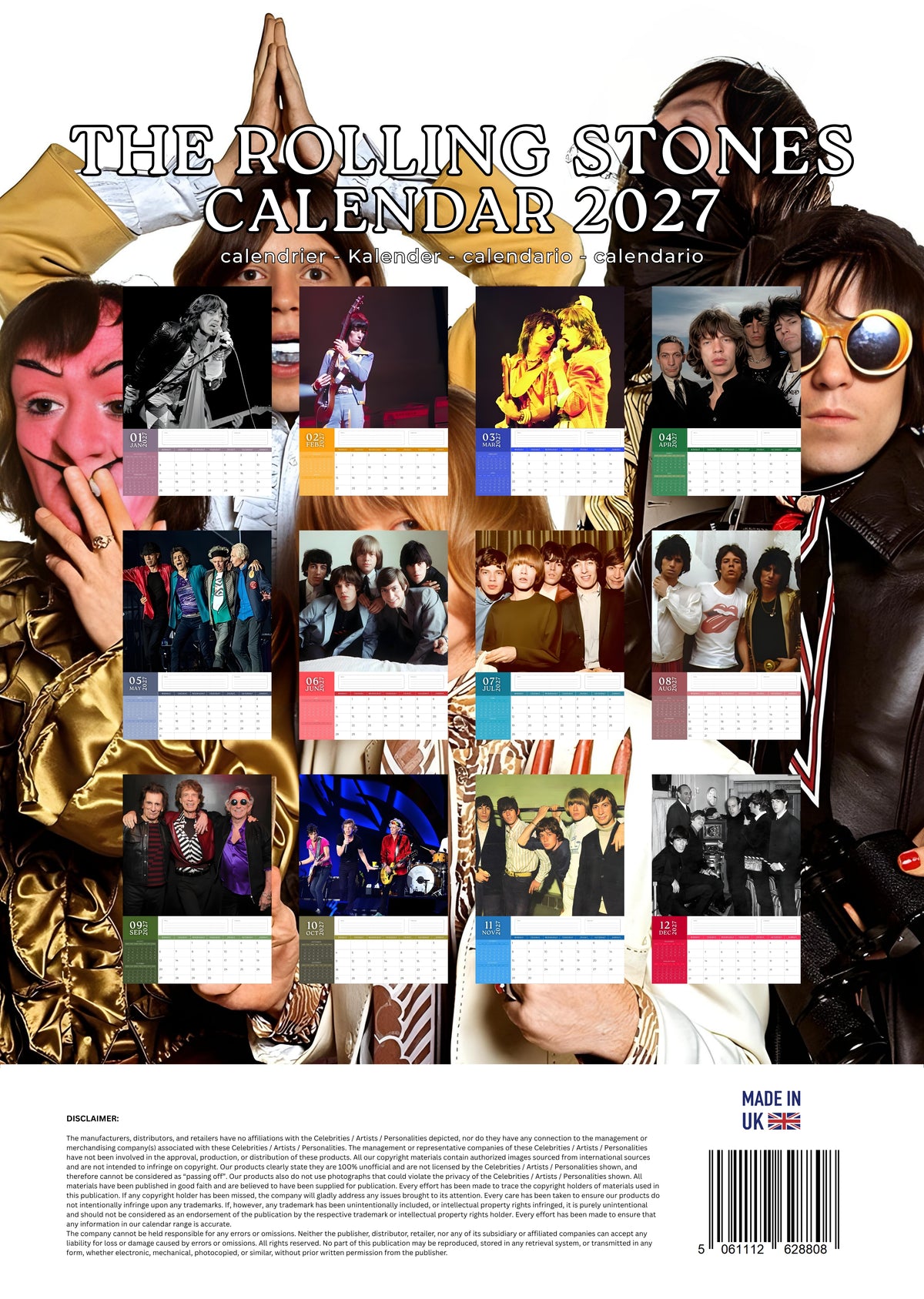 The Rolling Stones Music Calendar 2027 – M-PRA Range