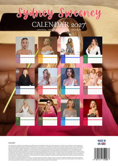 Sydney Sweeney Celebrity Calendar 2027 – M-PRA Range