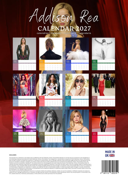 Addison Rae Calendar 2027 – M-PRA Range
