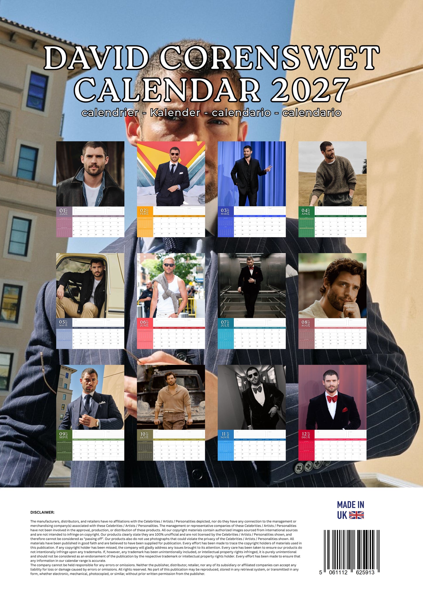 David Corenswet Calendar 2027 – M-PRA Range