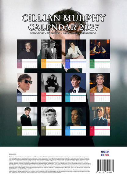 Cillian Murphy Calendar 2027 – M-PRA Range