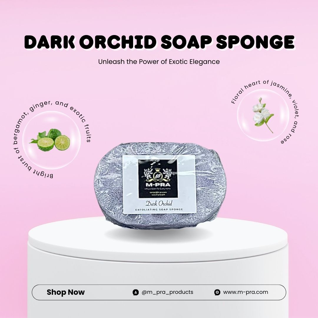 Dark Orchid Soap Sponge – A Deep, Floral Shower Indulgence