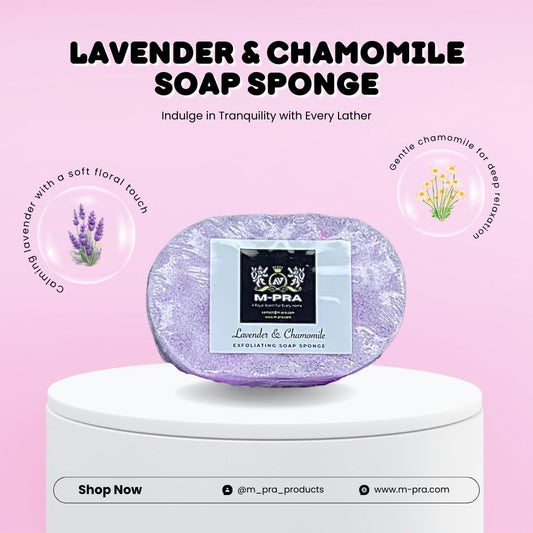 Lavender & Chamomile Soap Sponge – Your Tranquil Bathing Ritual
