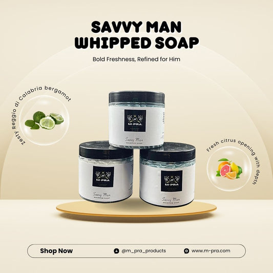 Savvy Man Whipped Soap – Clean, Confident, and Boldly Refreshing