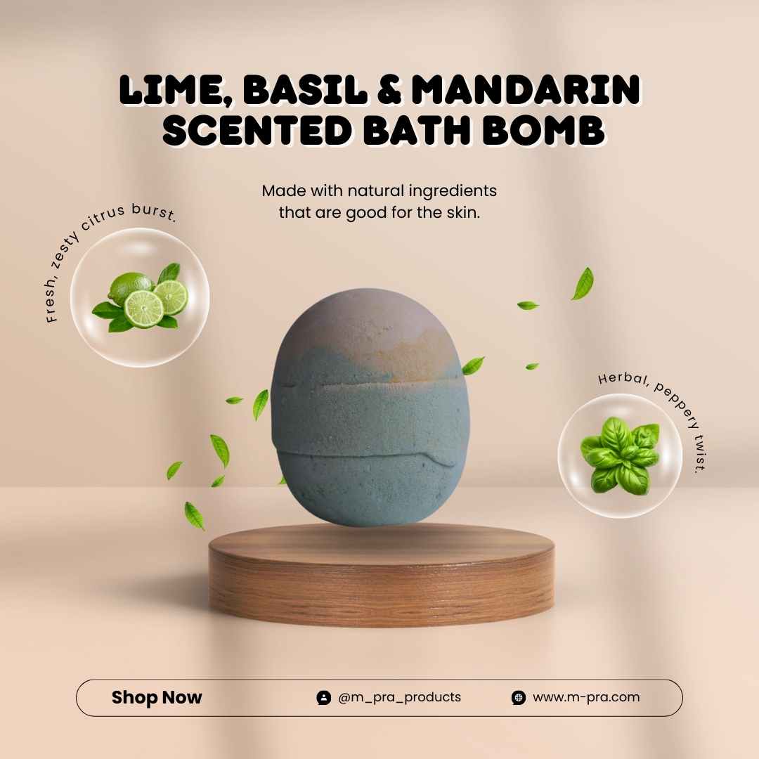 Lime, Basil & Mandarin Bath Bomb