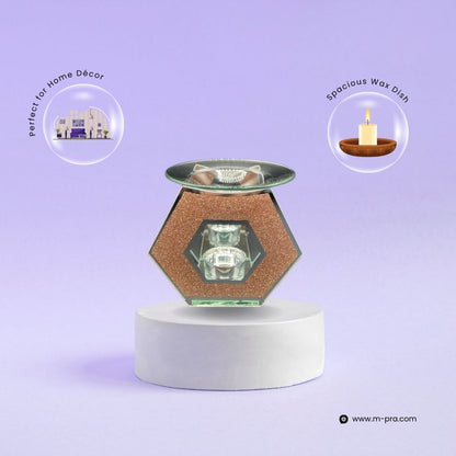 Rose Gold Hexagon Tea Light Wax Burner