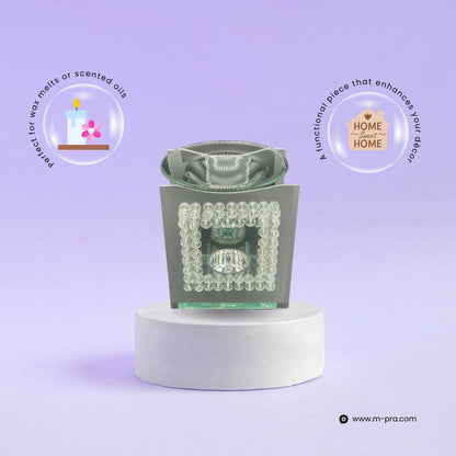 Square Mirror Finish Tea Light Wax Burner