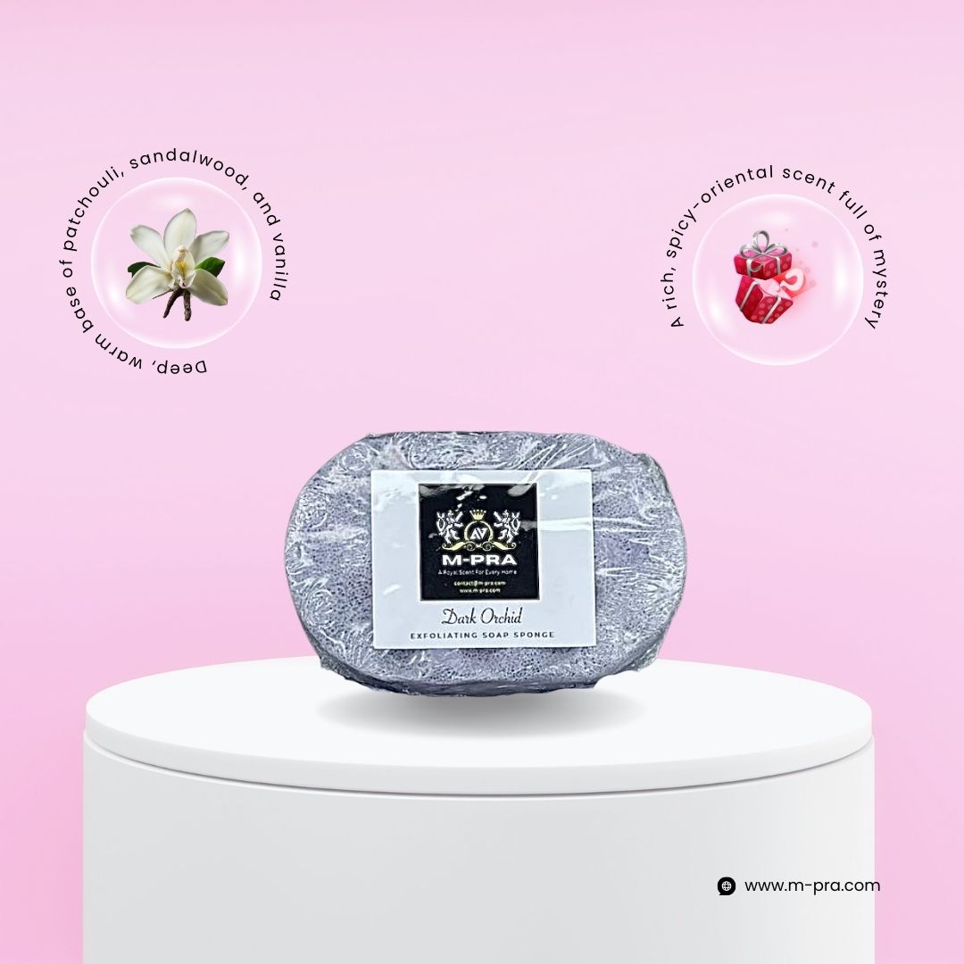Dark Orchid Soap Sponge – A Deep, Floral Shower Indulgence