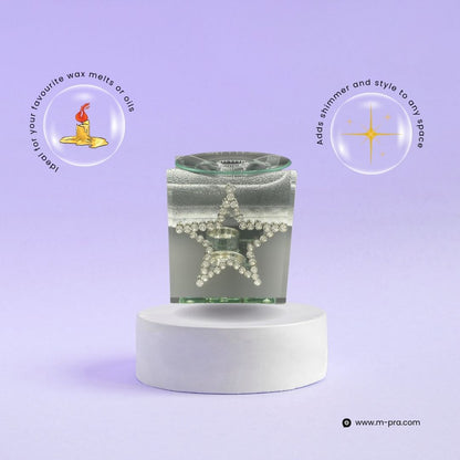 Square Star Mirror Tea Light Wax Burner
