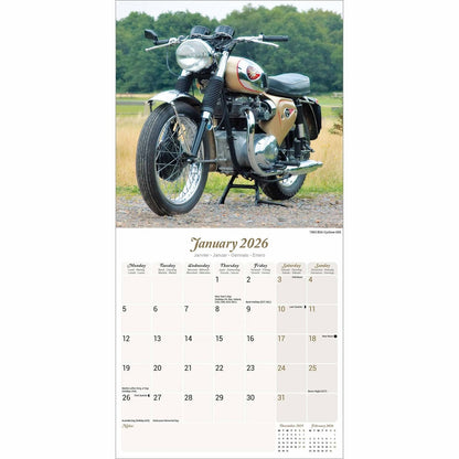 Classic British Bikes Square Calendar 2026 – Celebrate Britain’s Legendary Motorcycles