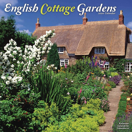 English Cottage Gardens Square Calendar 2026 – A Year in Bloom