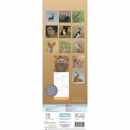 Robert Fuller British Wildlife In Art Slim Calendar 2026 – Nature’s Beauty in Every Brushstroke