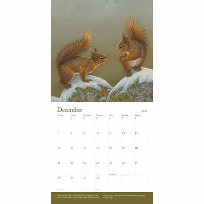British Wildlife In Art Square Calendar 2026 – Nature Captured in Every Brushstroke