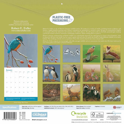 British Wildlife In Art Square Calendar 2026 – Nature Captured in Every Brushstroke