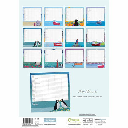 Ailsa Black, By the Sea A3 Family Organiser 2026 – Coastal Charm Meets Everyday Planning