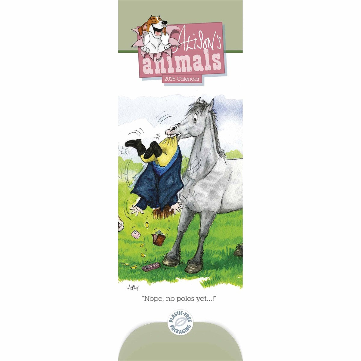 Alison's Animals Slim Calendar 2026 – Whimsical Animal Humor to Brighten Your Year