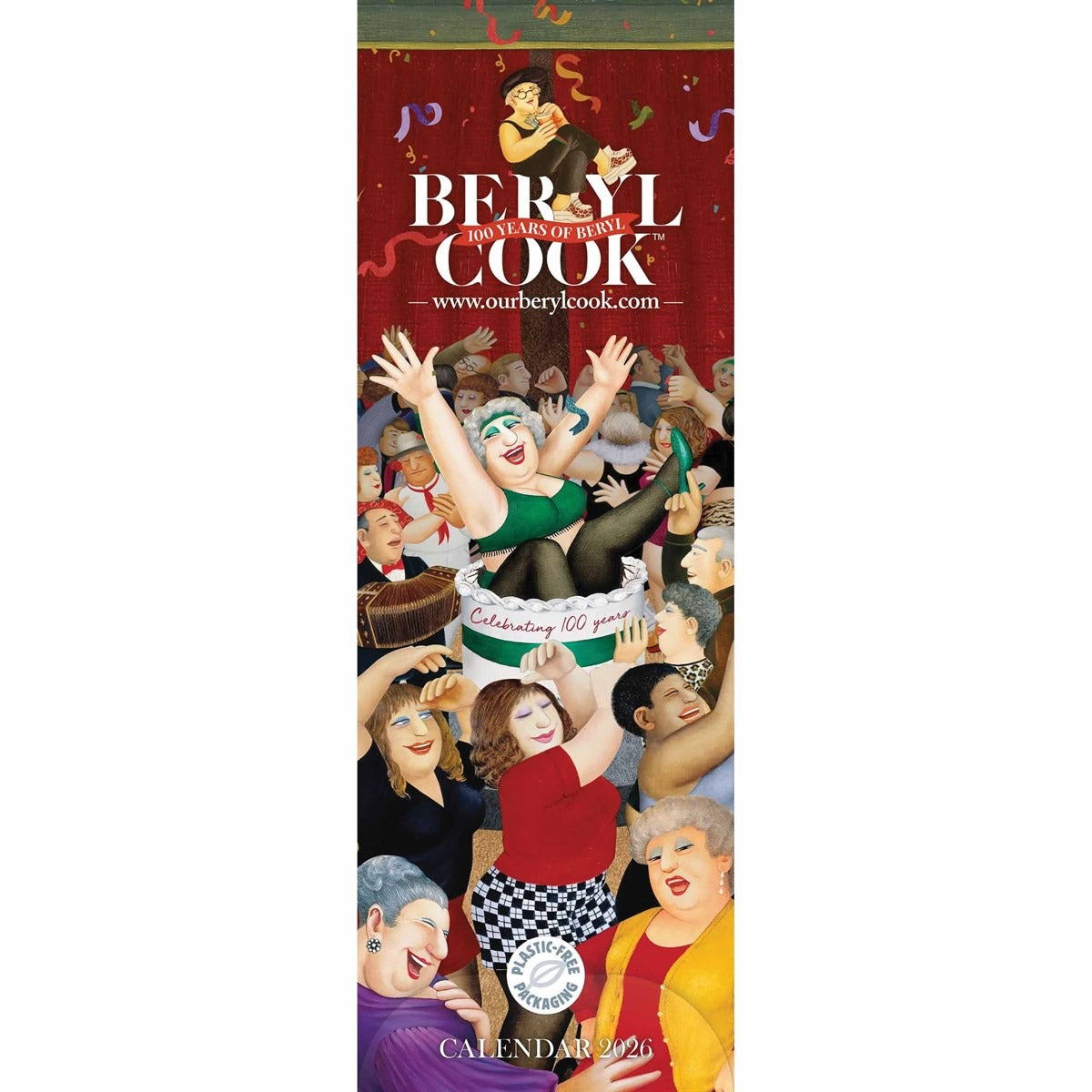 Beryl Cook Slim Calendar 2026 – Classic Humorous Artwork for Every Month