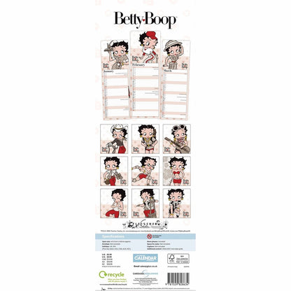 Betty Boop Slim Calendar 2026 – Iconic Pin-Up Style All Year Long