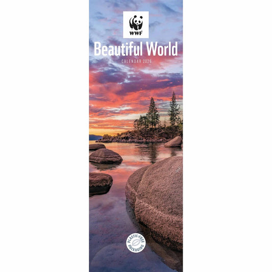 WWF Beautiful World Slim Calendar 2026 – Celebrate Our Planet’s Wildlife