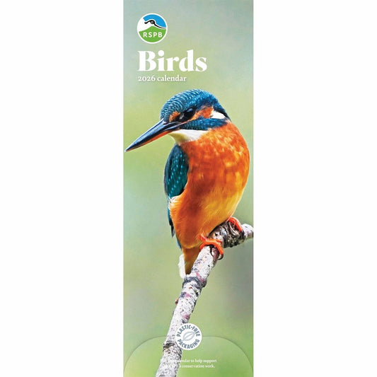 RSPB Birds Slim Calendar 2026 – Support UK Nature Conservation