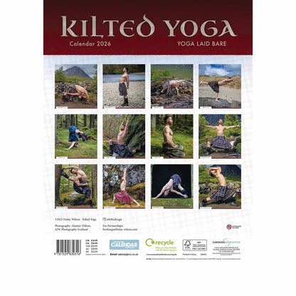 Kilted Yoga A3 Calendar 2026 – Strength, Serenity, and a Touch of Scottish Boldness