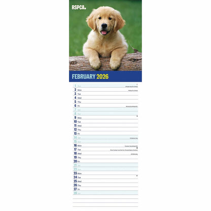RSPCA I Love Puppies Slim Calendar 2026 – A Year of Puppy Love